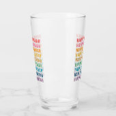 Happy Hanukkah | Eenvoudige regenboogkleuren — Typ Glas (Links)