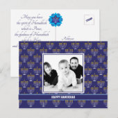 🕎 Happy Hanukkah, eigen afbeelding, aanpasbaar Briefkaart (Voorkant / Achterkant)