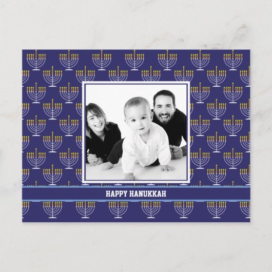 🕎 Happy Hanukkah, eigen afbeelding, aanpasbaar Briefkaart (Voorkant)