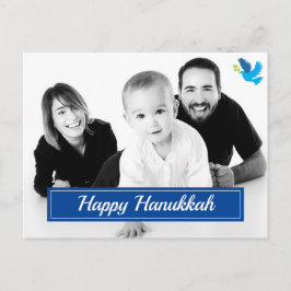 🕎 Happy Hanukkah, eigen afbeelding, aanpasbaar Po Briefkaart