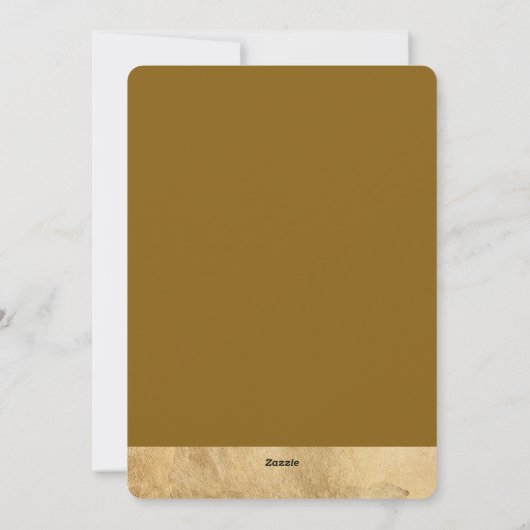 Happy Hanukkah Elegant Golden Menorah Photo Arch Feestdagenkaart (Achterkant)