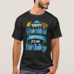 Happy Hanukkah en ja, het is mijn geboortedag Jew  T-shirt<br><div class="desc">Happy Hanukkah en ja,  het is mijn verjaardag Jew Menorah Chanukah 1.</div>