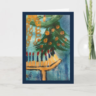Happy Hanukkah en Kerstmis Kaart
