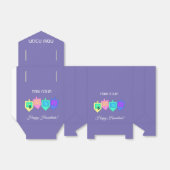 Happy Hanukkah English Hebrew Bedankdoosjes (Uitgevouwen)