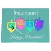 Happy Hanukkah English Hebrew Groot Cadeauzakje (Voorkant)