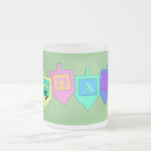 Happy Hanukkah English Hebrew Matglas Koffiemok (Center)