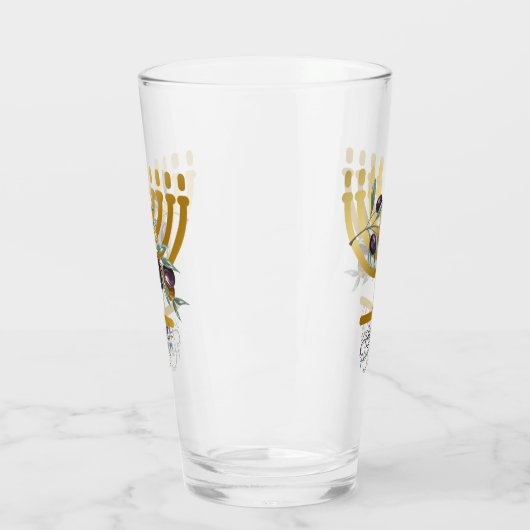 Happy Hanukkah Entertainment Glas (Links)