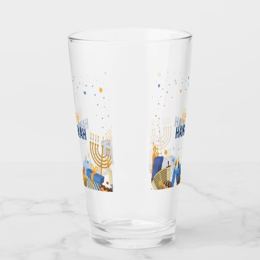 Happy Hanukkah Entertainment Glas (Links)