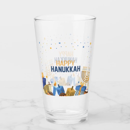 Happy Hanukkah Entertainment Glas (Voorkant)