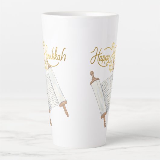 Happy Hanukkah Entertainment Latte Mok (Voorkant)