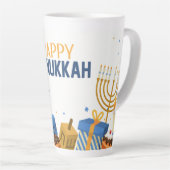 Happy Hanukkah Entertainment Latte Mok (Rechterhoek)