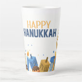 Happy Hanukkah Entertainment Latte Mok (Voorkant)