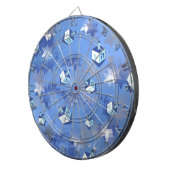 Happy Hanukkah Falling Star en Dreidels Dartbord (Voorkant Rechts)