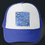 Happy Hanukkah Falling Star en Dreidels Trucker Pet<br><div class="desc">Je bekijkt het Lee Hiller Design Collectie. Apparel,  Gifts & Collectibles Lee Hiller Photography of Digital Art Collectie. Je kunt haar Natuur fotografie uitzichten op http://HikeOurPlanet.com/ en haar wandelende blog volgen in Hot Springs National Park.</div>