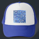 Happy Hanukkah Falling Star en Dreidels Trucker Pet<br><div class="desc">Je bekijkt het Lee Hiller Design Collectie. Apparel,  Gifts & Collectibles Lee Hiller Photography of Digital Art Collectie. Je kunt haar Natuur fotografie uitzichten op http://HikeOurPlanet.com/ en haar wandelende blog volgen in Hot Springs National Park.</div>