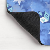 Happy Hanukkah Falling Stars and Dreidels Muismat (Hoek)