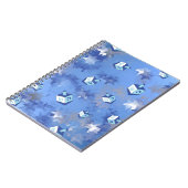 Happy Hanukkah Falling Stars and Dreidels Notitieboek (Linkerzijde)