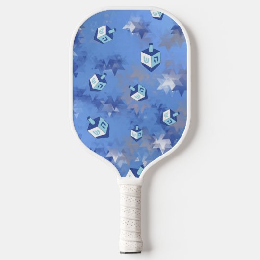 Happy Hanukkah Falling Stars and Dreidels Pickleball Paddle (Voorkant)