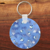 Happy Hanukkah Falling Stars and Dreidels Sleutelhanger (Voorkant)