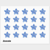 Happy Hanukkah Falling Stars and Dreidels Ster Sticker (Vel)