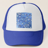 Happy Hanukkah Falling Stars and Dreidels Trucker Pet (Voorkant)