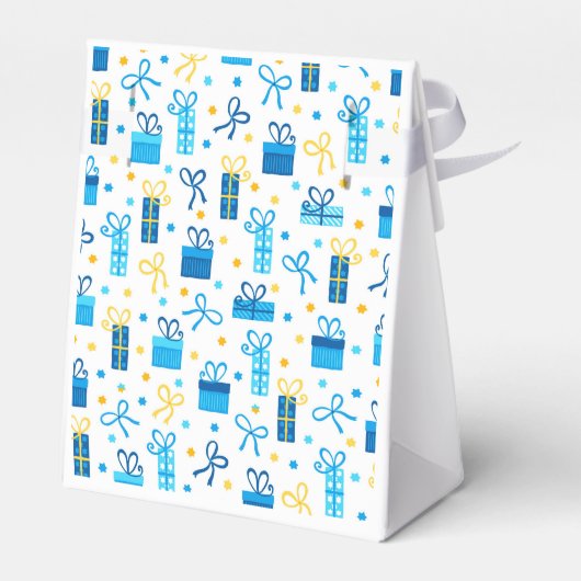 Happy Hanukkah Favor Box Bedankdoosjes (Achterkant)