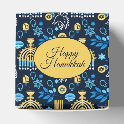 Happy Hanukkah Favor Box Bedankdoosjes (Bovenkant)