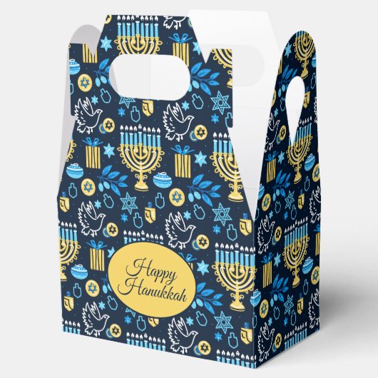Happy Hanukkah Favor Box Bedankdoosjes (Geopend)