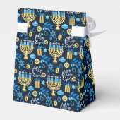 Happy Hanukkah Favor Box Bedankdoosjes (Achterkant)