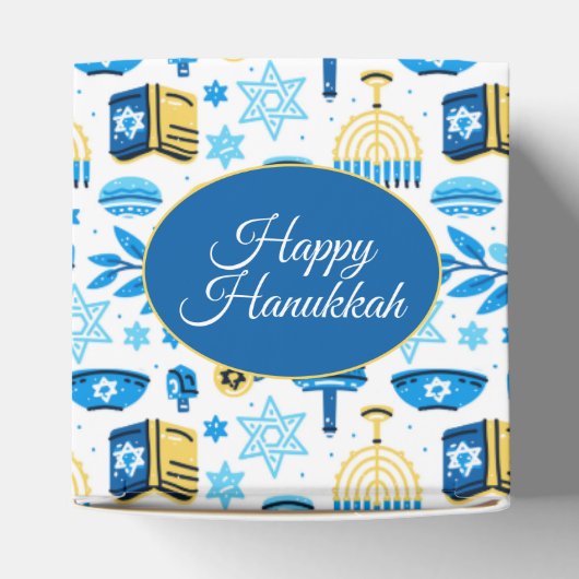 Happy Hanukkah Favor Box Bedankdoosjes (Bovenkant)