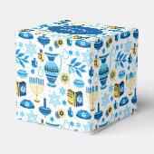 Happy Hanukkah Favor Box Bedankdoosjes (Achterkant)