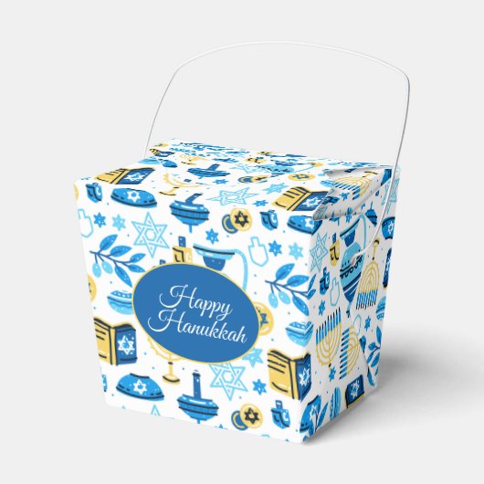 Happy Hanukkah Favor Box Bedankdoosjes (Voorkant Zijde)