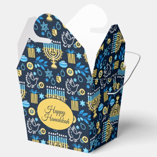 Happy Hanukkah Favor Box Bedankdoosjes (Geopend)
