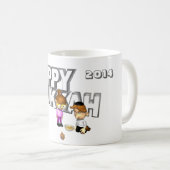 Happy Hanukkah-feestdag - Koffiemok (Voorkant rechts)