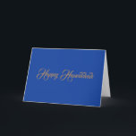 Happy Hanukkah Feestdagen Kaart<br><div class="desc">Chanoeka kaart met fancy script</div>