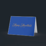Happy Hanukkah Feestdagen Kaart<br><div class="desc">Chanoeka kaart met fancy script</div>