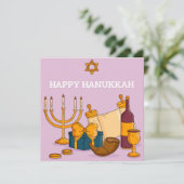 Happy Hanukkah Feestdagenkaart (Staand voorkant)