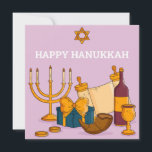 Happy Hanukkah Feestdagenkaart<br><div class="desc">Happy Hanukkah</div>