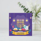Happy Hanukkah Feestdagenkaart (Staand voorkant)