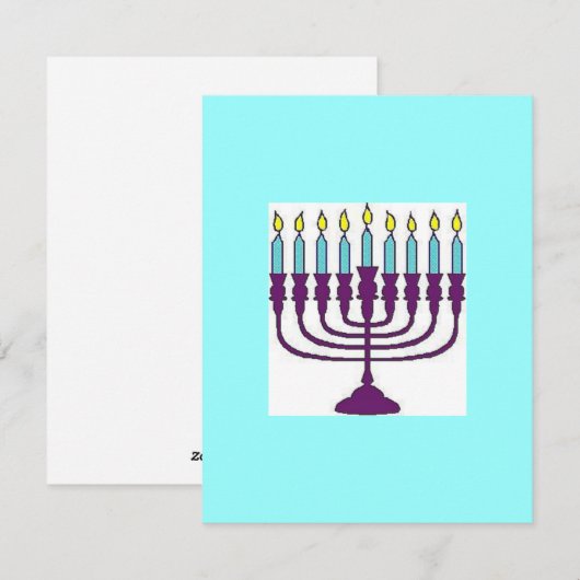 Happy Hanukkah Feestdagenkaart (Voorkant / Achterkant)
