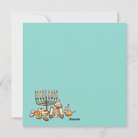 Happy Hanukkah Feestdagenkaart (Achterkant)