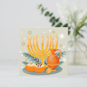 Happy Hanukkah Feestdagenkaart (Staand voorkant)