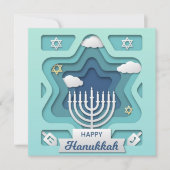Happy Hanukkah Feestdagenkaart (Voorkant)