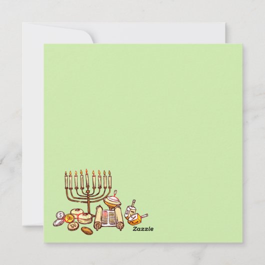 Happy Hanukkah Feestdagenkaart (Achterkant)