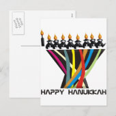 Happy Hanukkah Feestdagenkaart (Voorkant / Achterkant)