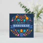 Happy Hanukkah Feestdagenkaart (Staand voorkant)