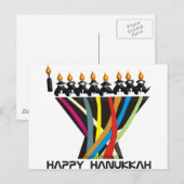 Happy Hanukkah Feestdagenkaart (Voorkant / Achterkant)