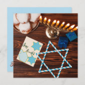 Happy Hanukkah Feestdagenkaart (Voorkant / Achterkant)