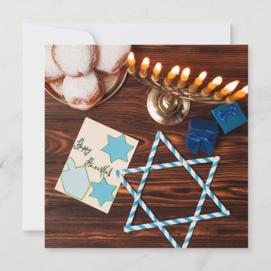 Happy Hanukkah Feestdagenkaart (Voorkant)