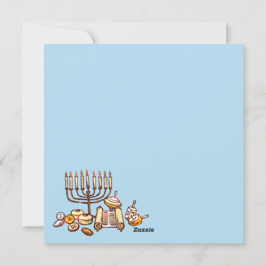 Happy Hanukkah Feestdagenkaart (Achterkant)